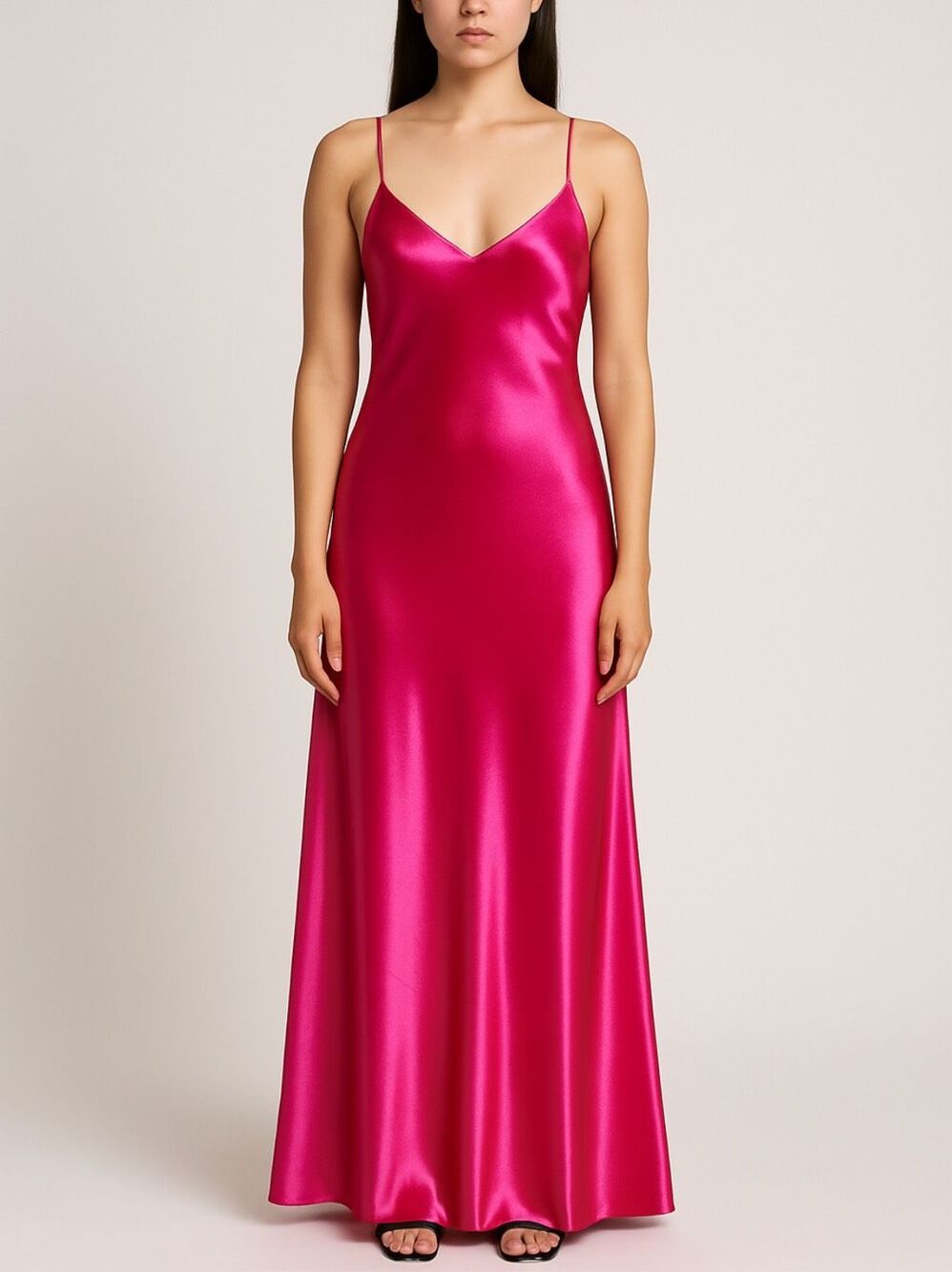 Vintage Victoria’s Secret Gold Label Silk Slip Maxi Dress Y2K Pink M